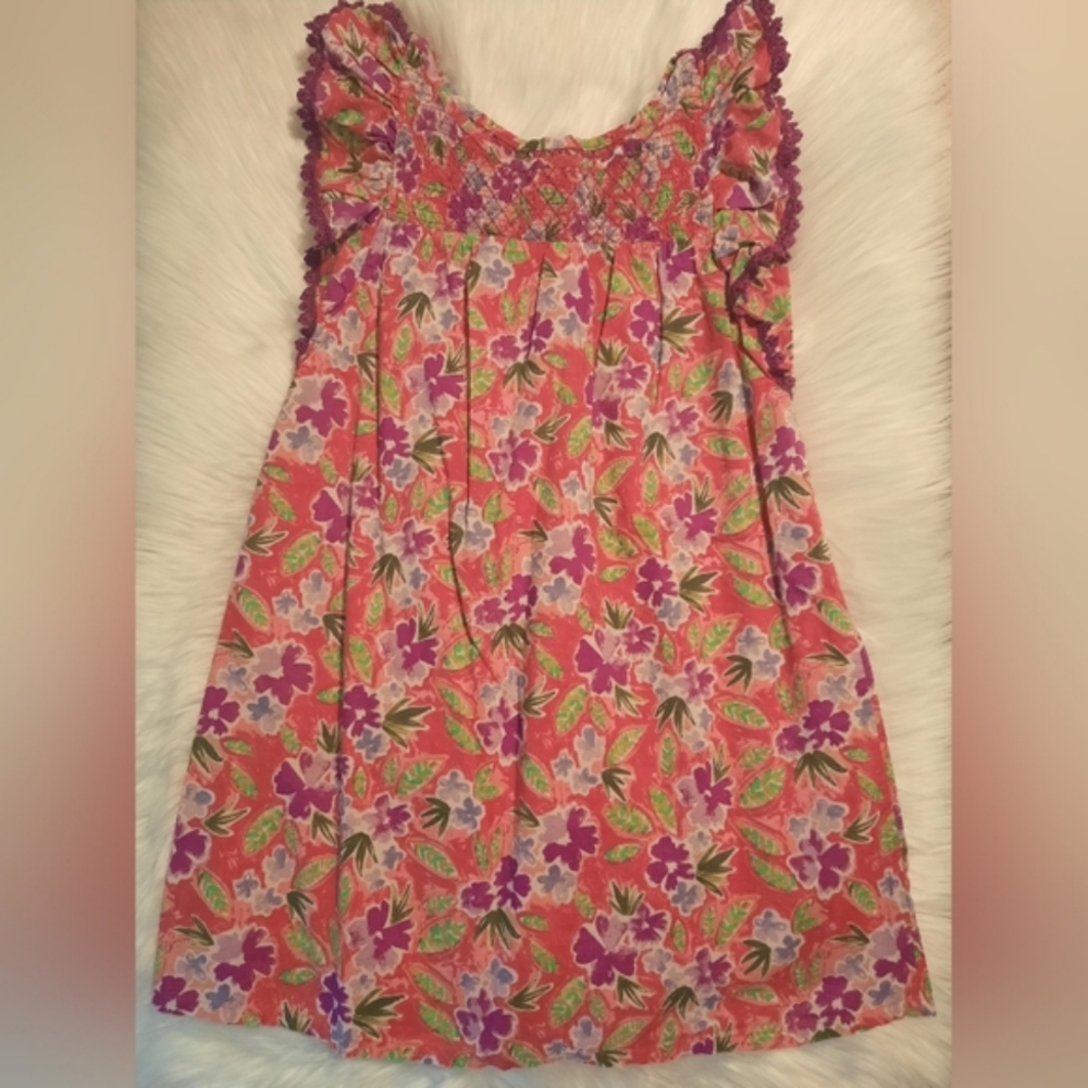 Girls Summer Pink Floral Print Dress - Size: 10-12 - Brand: Cat & Jack - Nwot